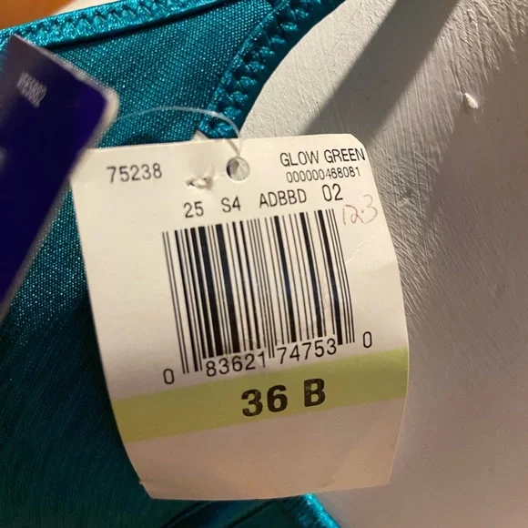 Teal Underwire Bra 36B - Picture 3 of 5